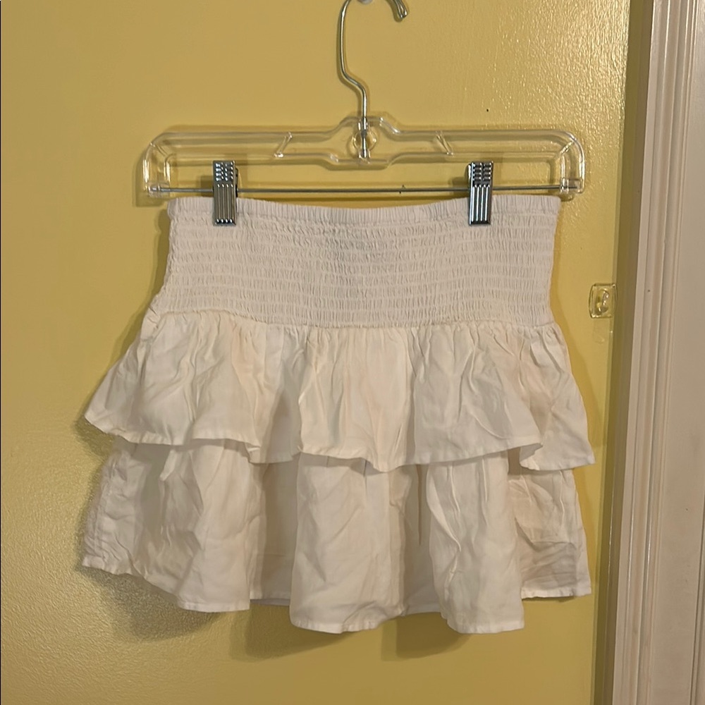 White Ruffled Skirt